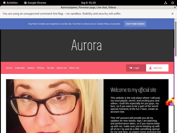 Aurorajaymes.modelcentro.com Free Mobile