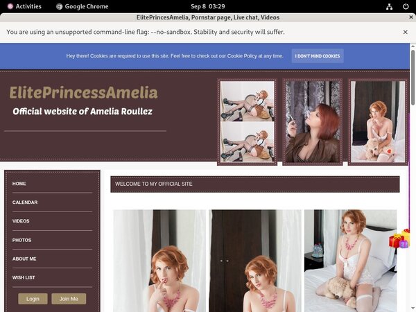 Eliteprincessamelia.modelcentro.com Cuentas