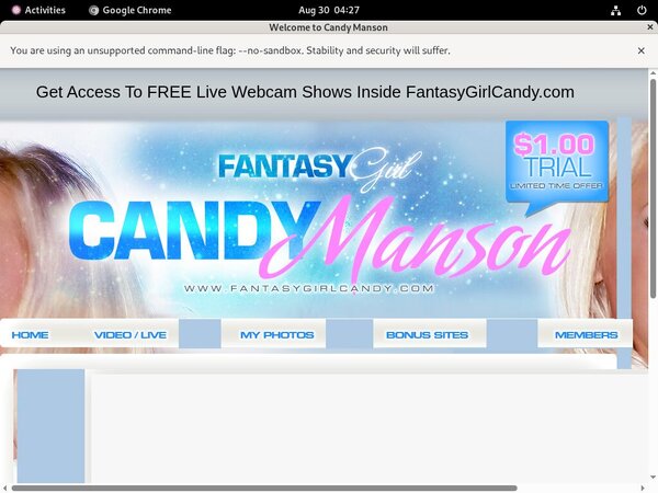 Fantasy Girl Candy Accept Pay Pal