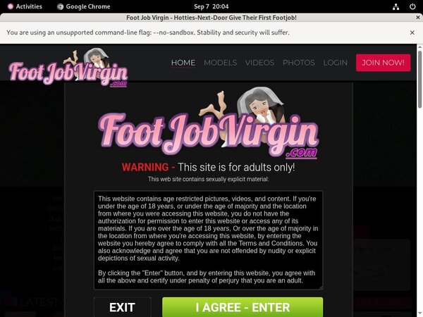 Foot Job Virgin Online