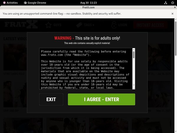 Fraternityx.com Password Username