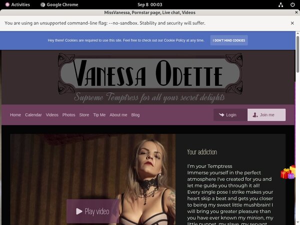 MissVanessa Accounts Password